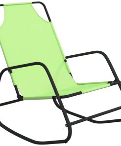 Ljuljajuća ležaljka za sunčanje od čelika i tekstilena zelena