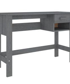 Radni stol tamnosivi 110 x 40 x 75 cm od masivne borovine