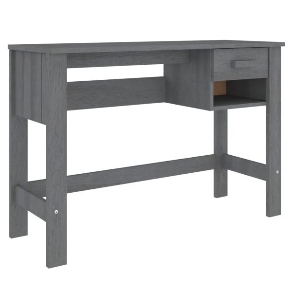 Radni stol tamnosivi 110 x 40 x 75 cm od masivne borovine