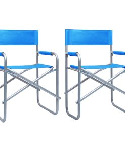 Redateljske stolice 2 kom čelične plave