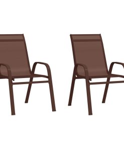 Složive vrtne stolice od tekstilena 2 kom smeđe