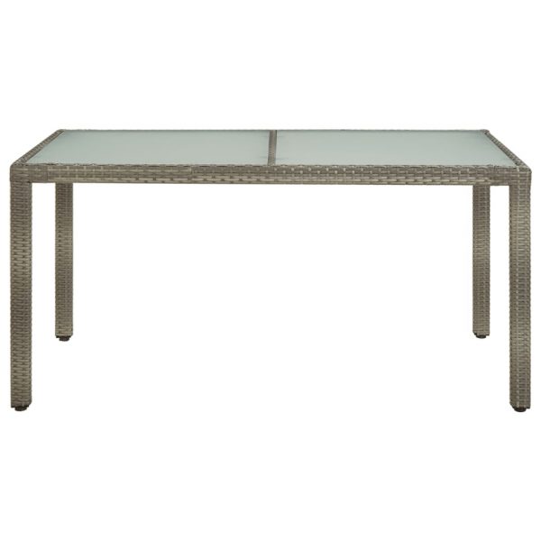 Vrtni stol 150x90x75 cm od kaljenog stakla i poliratana sivi