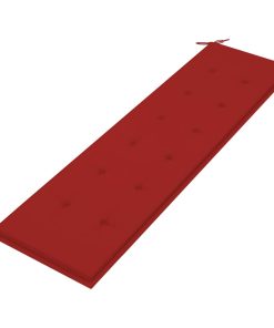 Jastuk za Vrtnu Klupu Crveni 180x50x3 cm