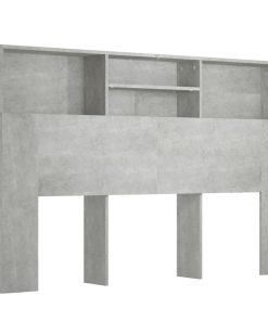 Uzglavlje s ormarićem siva boja betona 160 x 19 x 103