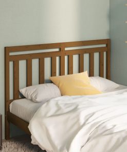 Uzglavlje za krevet boja meda 166 x 4 x 100 cm masivna borovina