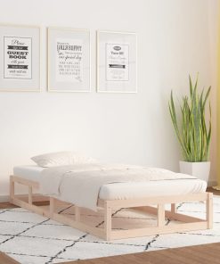 Okvir za krevet 100 x 200 cm od masivnog drva