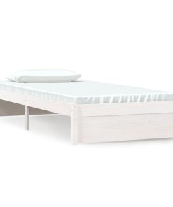 Okvir za krevet masivno drvo bijeli 90x190 cm 3FT jednokrevetni