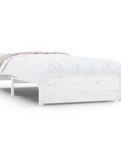 Okvir za krevet masivno drvo bijeli 90x190 cm 3FT jednokrevetni