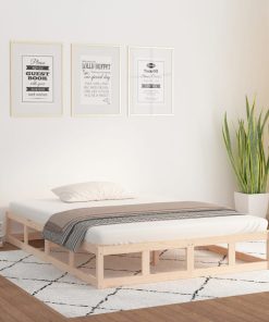 Okvir za krevet od masivnog drva 180 x 200 cm 6FT veliki bračni