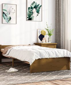 Okvir za krevet od masivnog drva boja meda 90 x 190 cm 3FT mali