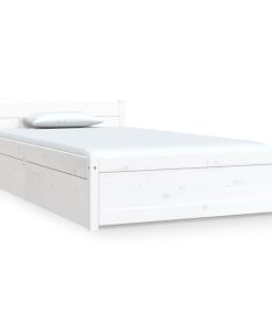 Okvir za krevet s ladicama bijeli 90 x 190 cm 3FT jednokrevetni