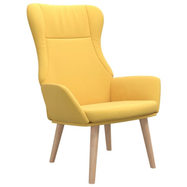 Stolica za opuštanje od tkanine boja senfa