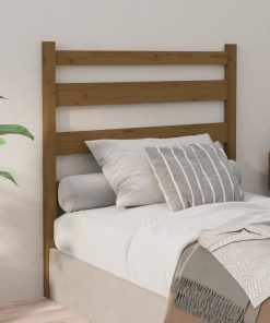 Uzglavlje za krevet boja meda 106 x 4 x 100 cm masivna borovina