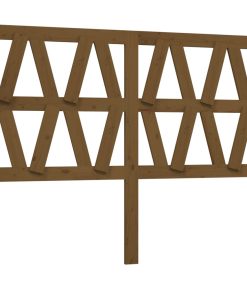 Uzglavlje za krevet boja meda 126 x 4 x 100 cm masivna borovina