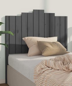 Uzglavlje za krevet sivo 106 x 4 x 110 cm od masivne borovine