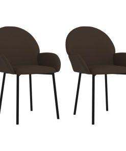 Blagovaonske stolice od umjetne kože 2 kom smeđe