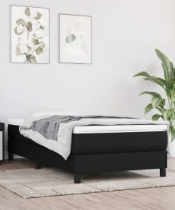 Okvir za krevet s oprugama crni 90x190 cm od tkanine