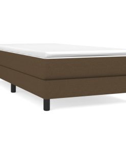 Okvir za krevet s oprugama tamnosmeđi 90x190 cm od tkanine
