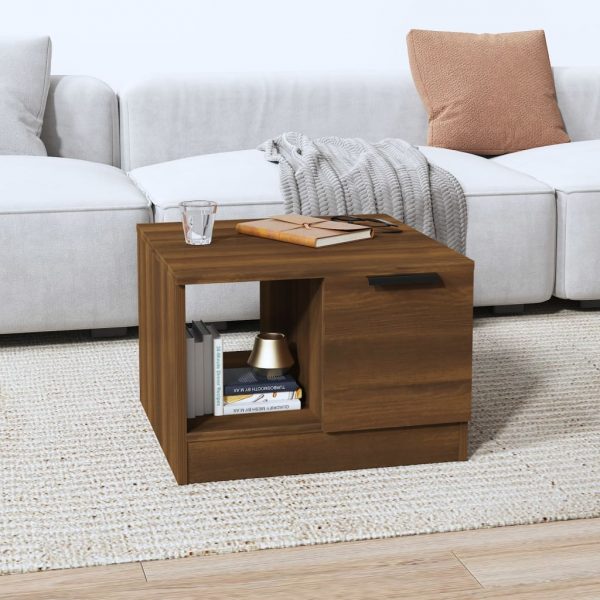 Stolić za kavu Smeđa hrasta 50x50x36 cm konstruirano drvo