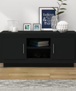 TV ormarić crni 102 x 35 x 45 cm od konstruiranog drva