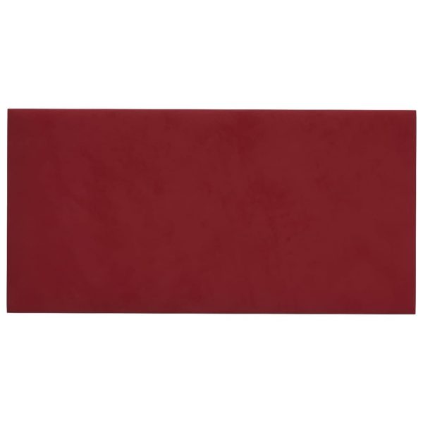 Zidne ploče od tkanine 12 kom crvena boja vina 60x30 cm 2