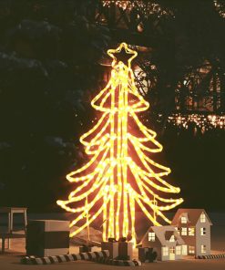 LED sklopiva figura božićnog drvca topla bijela 87 x 87 x 93 cm