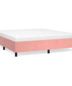 Okvir za krevet ružičasti 180x200 cm baršunasti