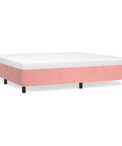 Okvir za krevet ružičasti 200x200 cm baršunasti