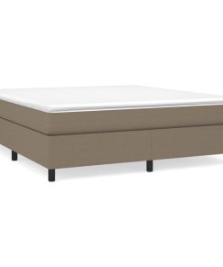 Okvir za krevet s oprugama smeđesivi 180x200 cm od tkanine