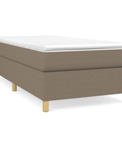 Okvir za krevet s oprugama smeđesivi 90x190 cm od tkanine