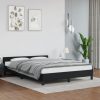 Okvir za krevet s uzglavljem crni 140x200 cm od umjetne kože