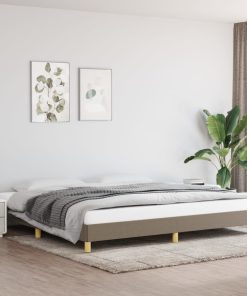 Okvir za krevet smeđesivi 200x200 cm od tkanine