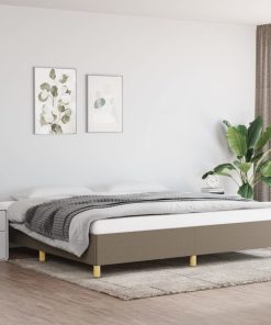 Okvir za krevet smeđesivi 200x200 cm od tkanine