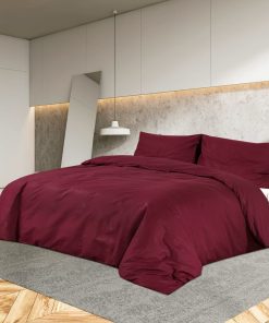 Set posteljine za poplun Bordo 135 x 200 cm pamučni