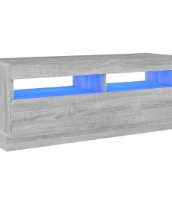 TV ormarić s LED svjetlima boja hrasta sonome 100 x 35 x 40 cm