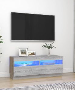 TV ormarić s LED svjetlima boja hrasta sonome 100 x 35 x 40 cm