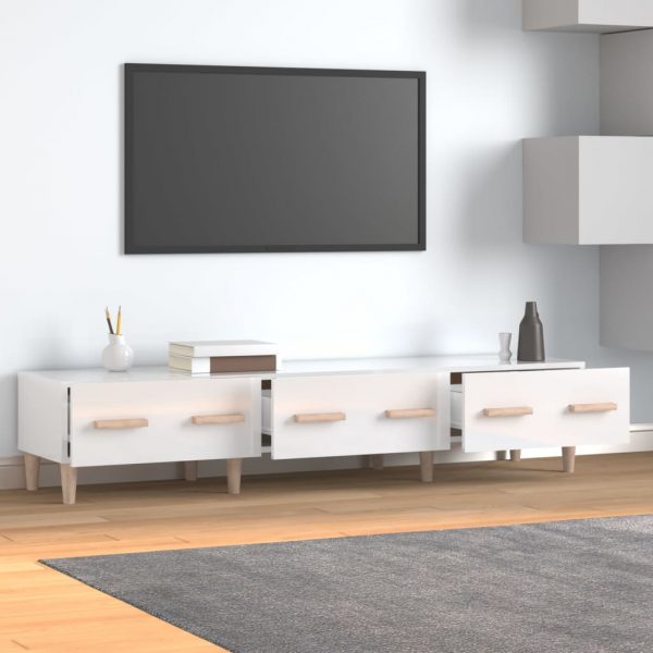 TV ormarić sjajni bijeli 150 x 34