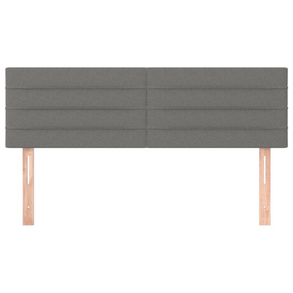 Uzglavlja 2 kom tamnosiva 72 x 5 x 78/88 cm od tkanine - Slika 3