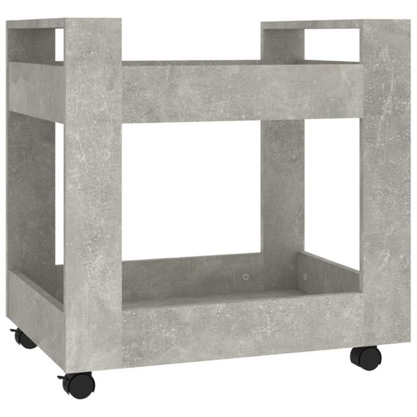 Kolica za radni stol boja betona 60x45x60 cm konstruirano drvo