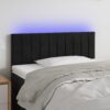 LED uzglavlje crno 100x5x78/88 cm baršunasto