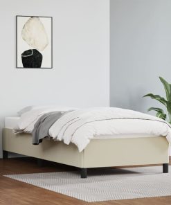 Okvir za krevet krem 100x200 cm od umjetne kože