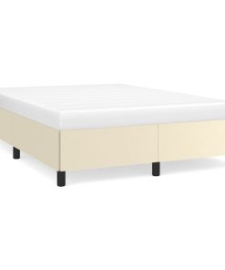 Okvir za krevet krem 140x190 cm od umjetne kože