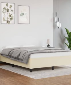 Okvir za krevet krem 140x200 cm od umjetne kože
