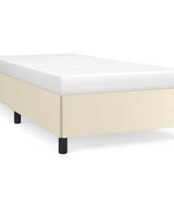 Okvir za krevet krem 90x190 cm od umjetne kože