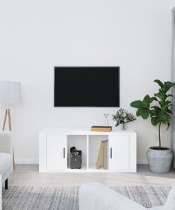 TV ormarić bijeli 100 x 35 x 40 cm od konstruiranog drva
