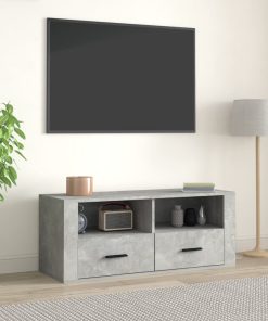 TV ormarić boja betona 100 x 35 x 40 cm od konstruiranog drva