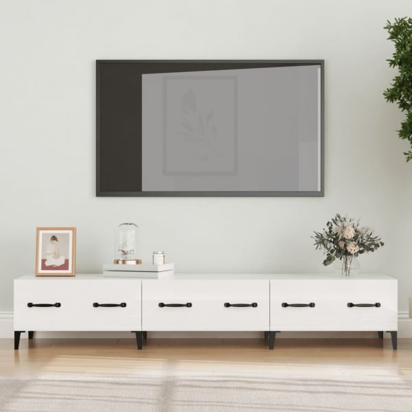 TV ormarić sjajni bijeli 150 x 34