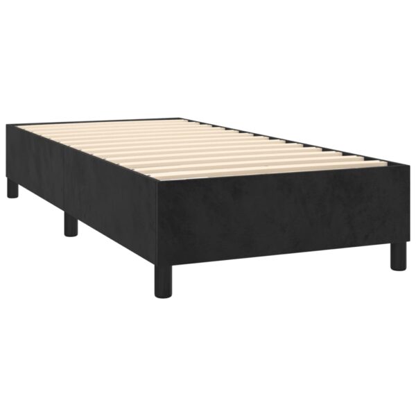 Box spring krevet s madracem crni 100x200 cm baršunasti - Image 4