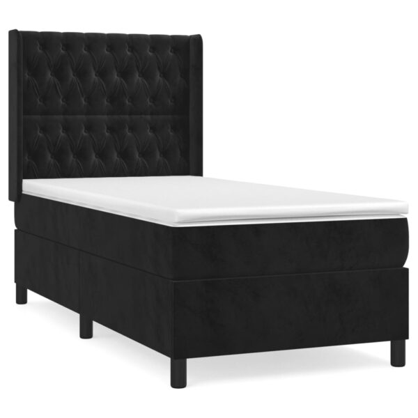 Box spring krevet s madracem crni 80 x 200 cm baršunasti