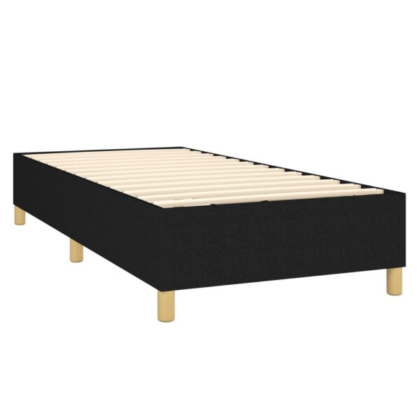 Box spring krevet s madracem crni 90x190 cm od tkanine - Image 4